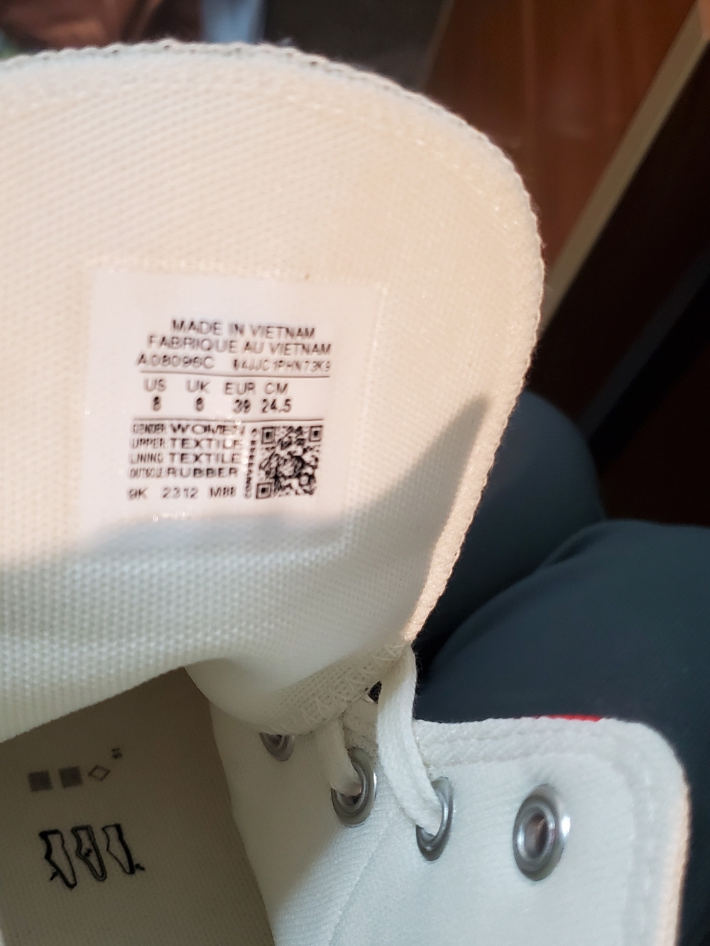 Converse Chuck Taylor High Top Sneakers - White with Red Cherry Print - Picture 9 of 11
